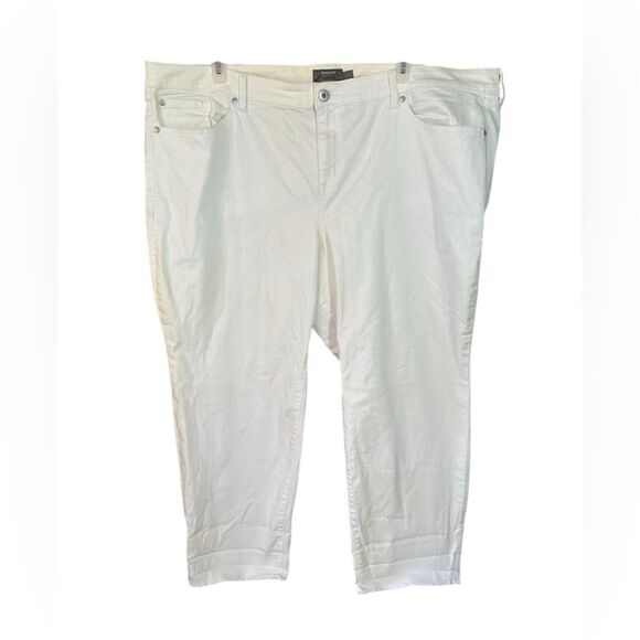 Torrid Jeans Women's Plus 28S Boyfriend Straight Leg White Vintage Stretch Denim - Picture 2 of 8